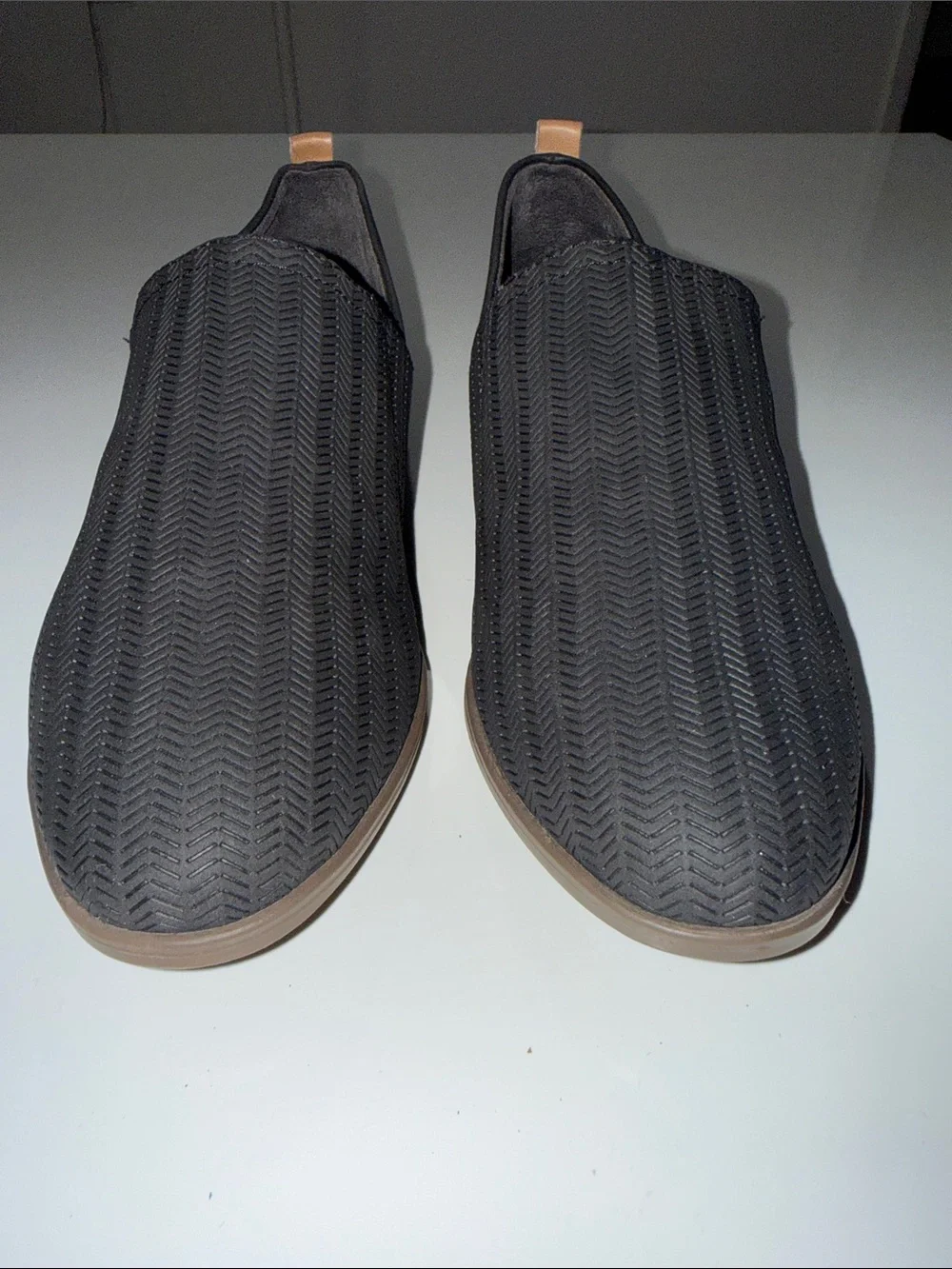 Dr Scholls Womens Black Goring Ruler Almond Toe Block Heel Slip On Dress Sz 8.5